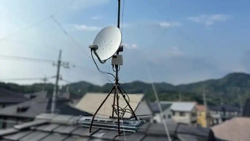 【2026年7月29日】撤去前の地デジアンテナとBS/CSアンテナ【岡山県赤磐市】
