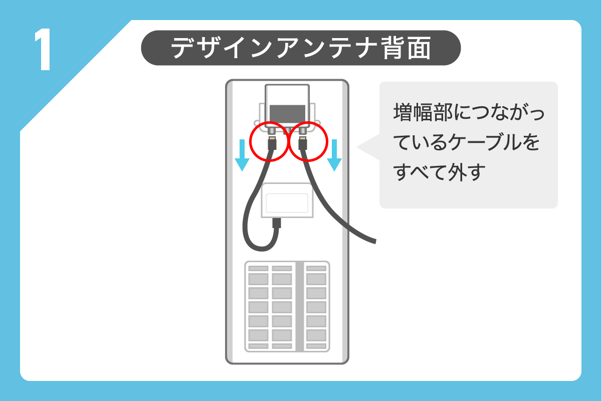 屋外用テレビブースター(増幅部) 交換方法1